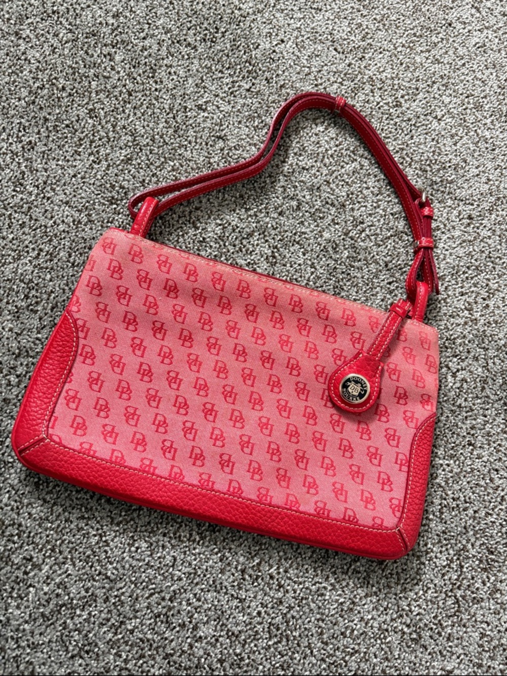 Dooney & Bourke Red Signature Monogram Shoulder Bag